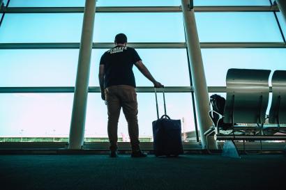 Man standing at the airport