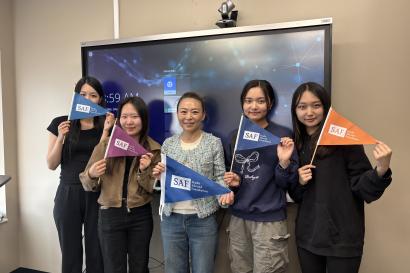 Lucia You with SAF students at University of Mississippi