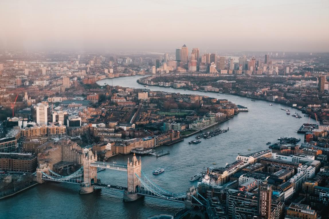 View of London from above