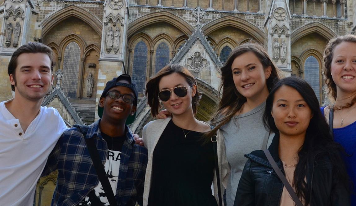 Students at Westminster Abbey