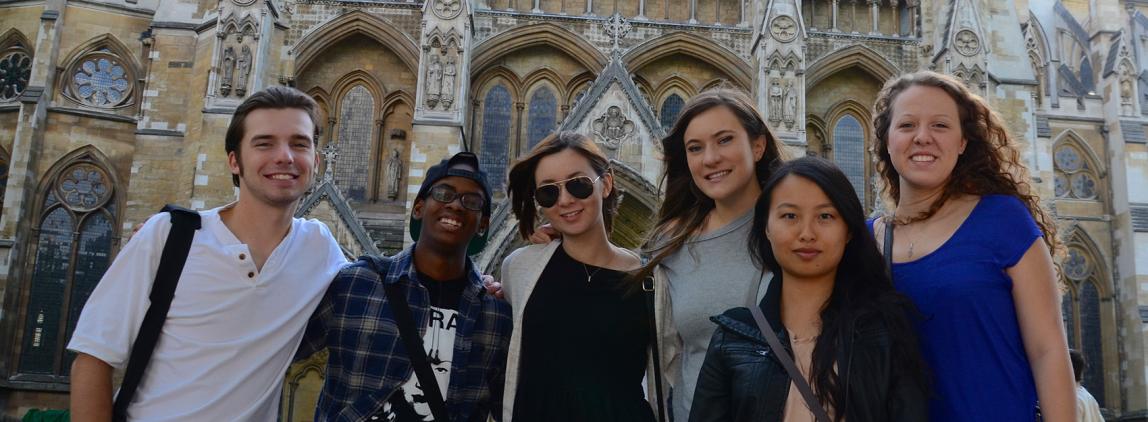 Students at Westminster Abbey