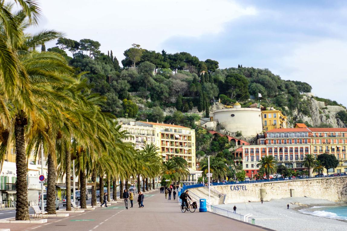 a mediterranean coastal road in Nice