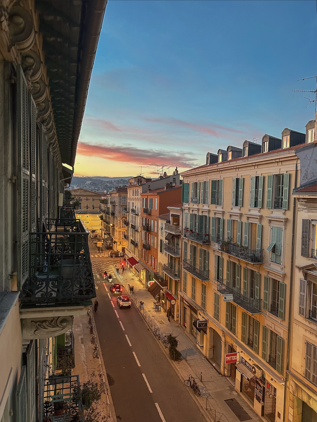 View from apartment in Nice