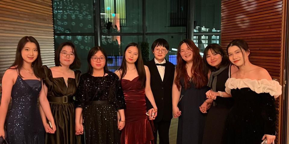 A group of SAF China students attend a ball in fancy dress. 