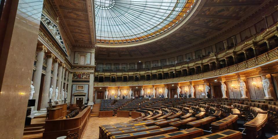 An inside view of the Austrian Parliament